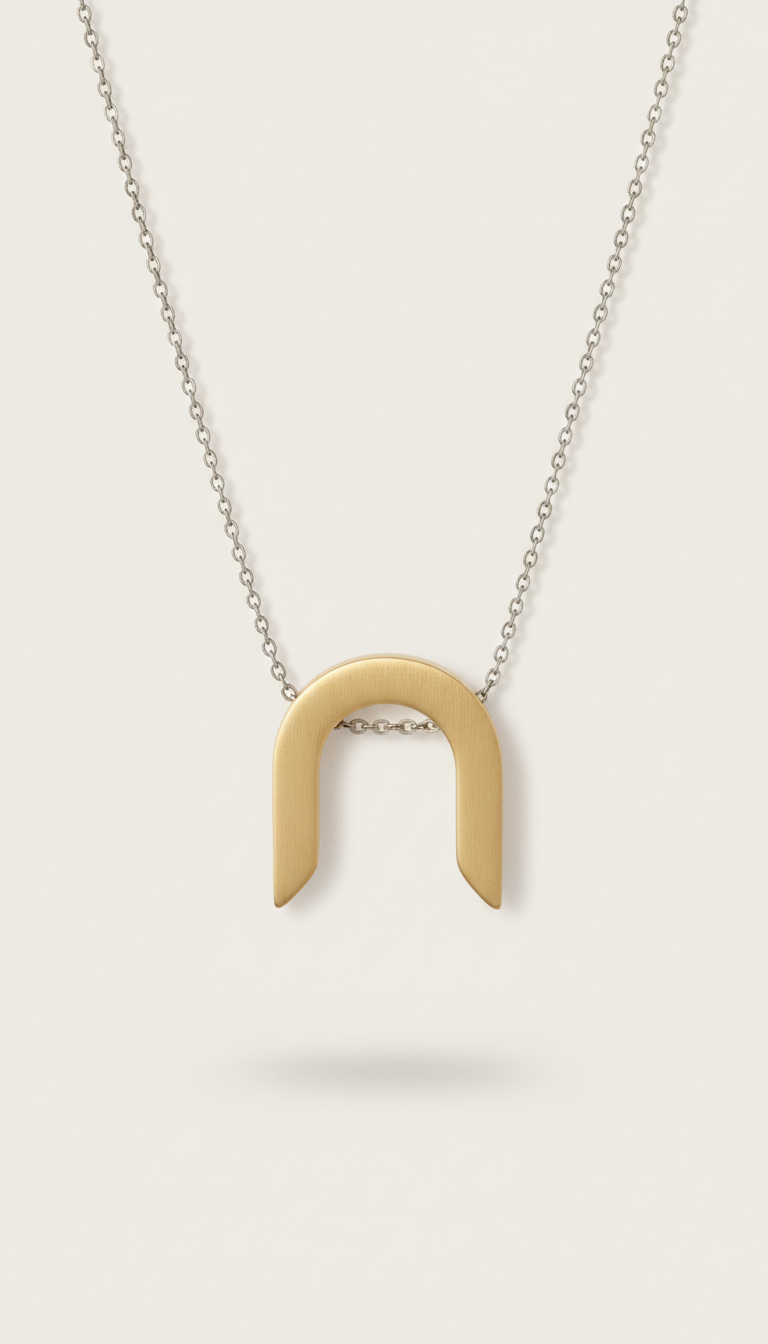 Collana pendente arco minimalista