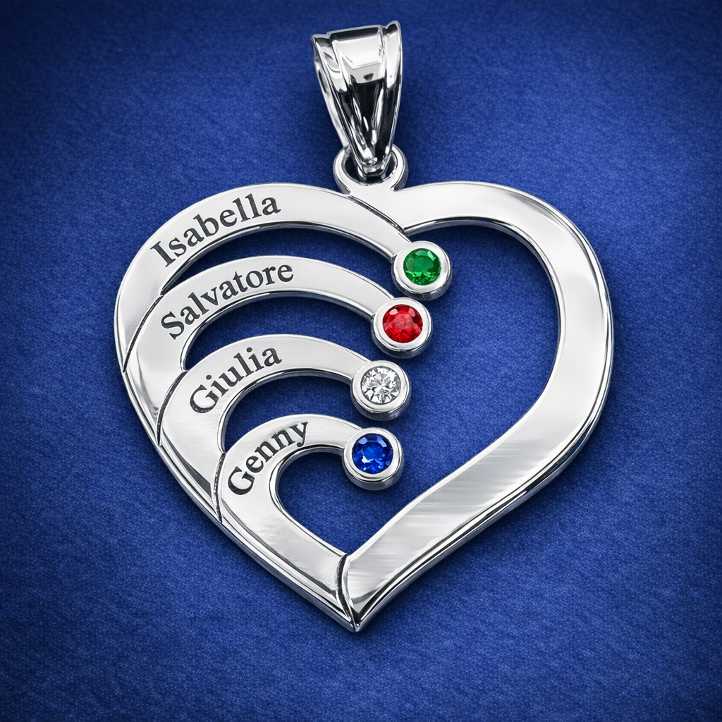 Ciondolo Argento “Family Heart”