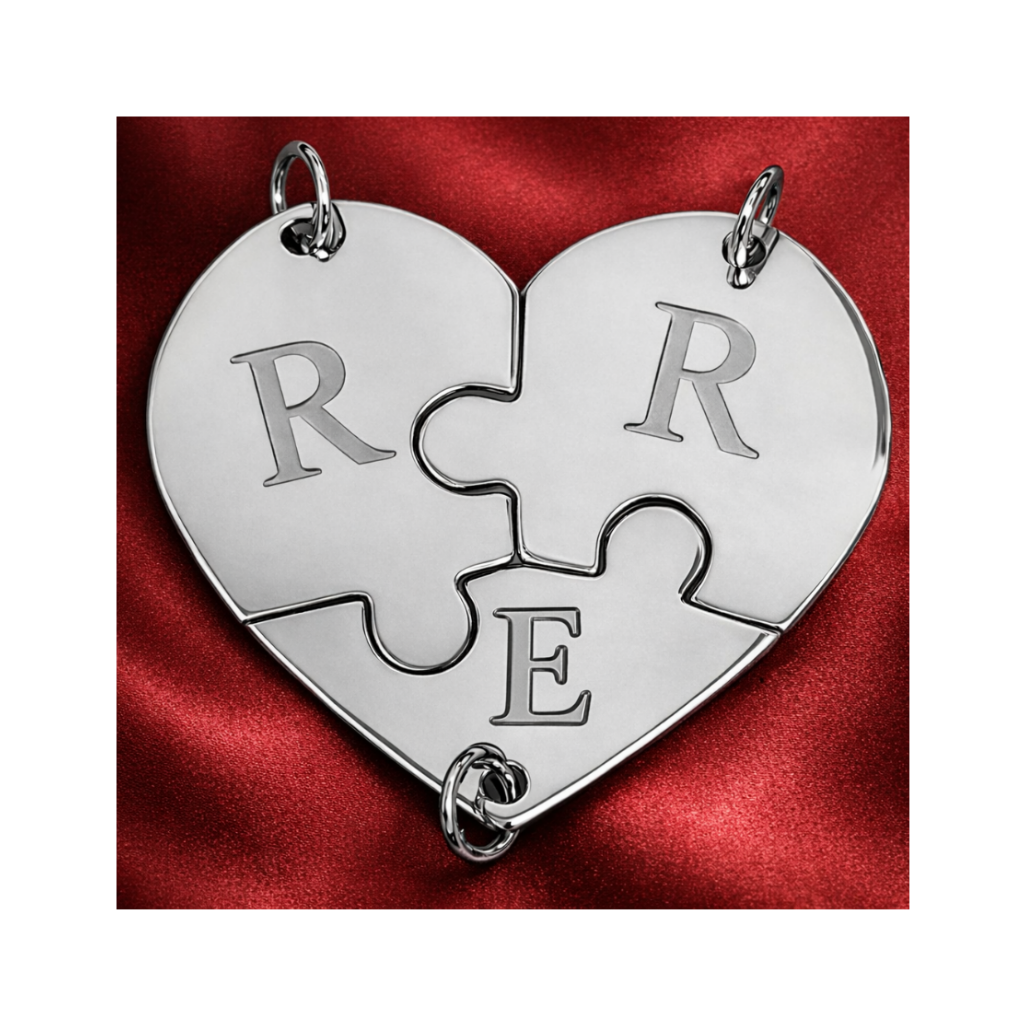"Puzzle Heart" Argento