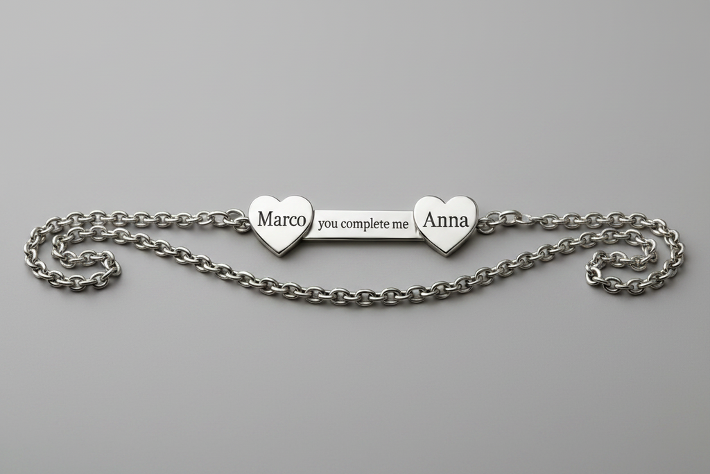 Silver Bracelet "You complete me"