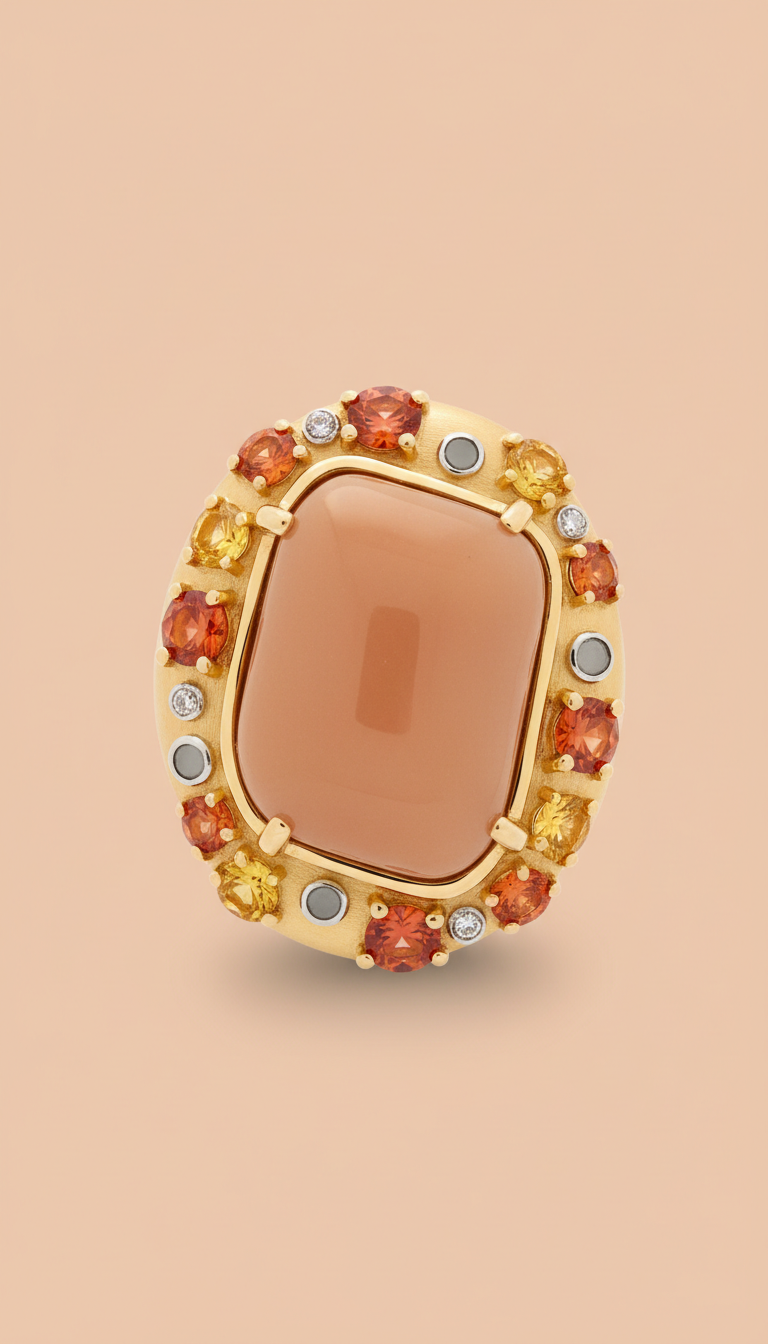 Anello a fascia in vermeil oro
