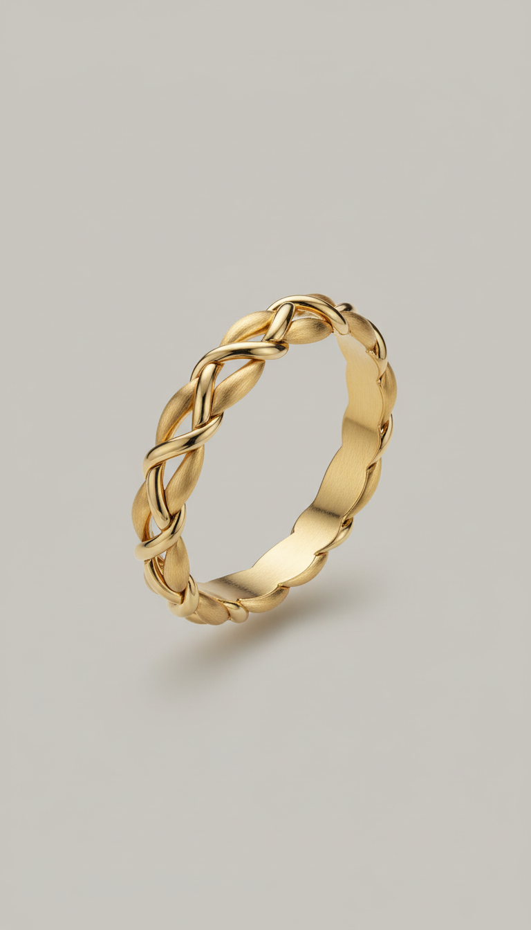 Bracciale corda twist dorato
