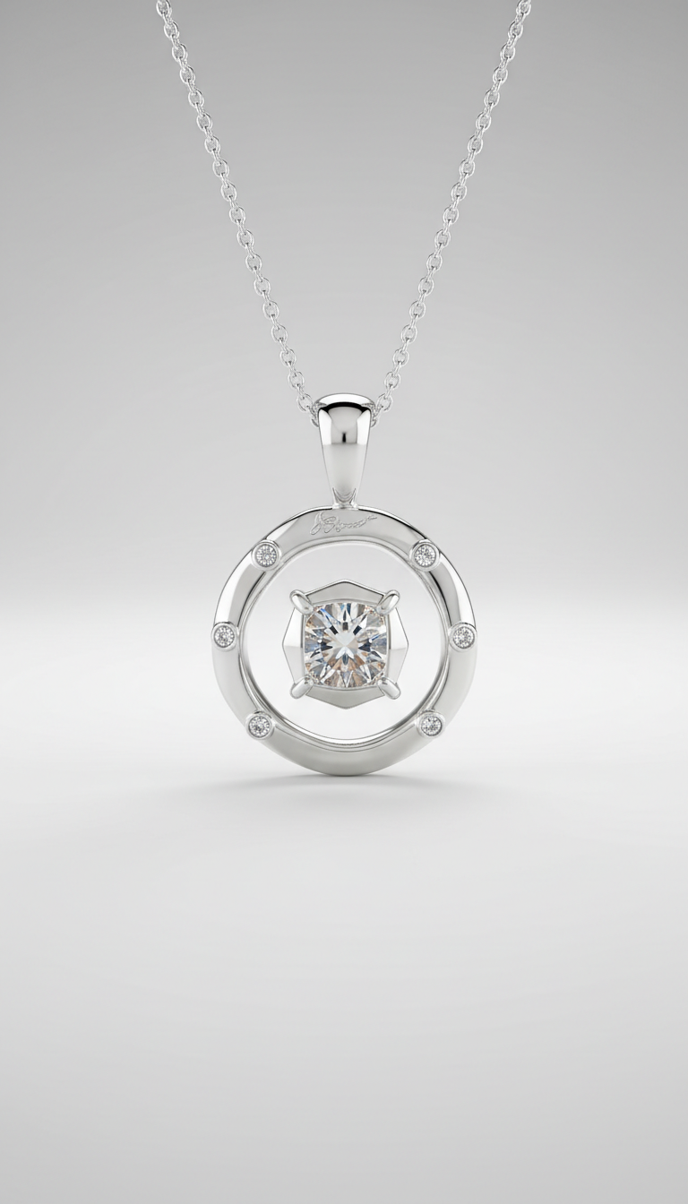 Collana pendente argento sospeso